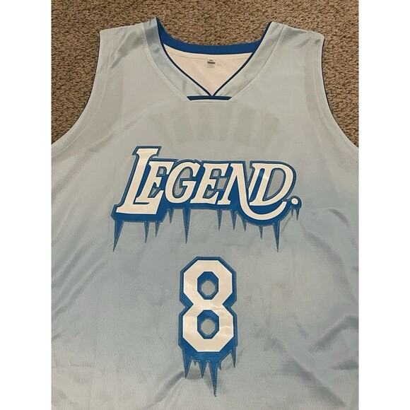 Kobe Bryant Legend 8 24 Light Blue Basketball Jersey, Size XL NBA - Picture 4 of 4
